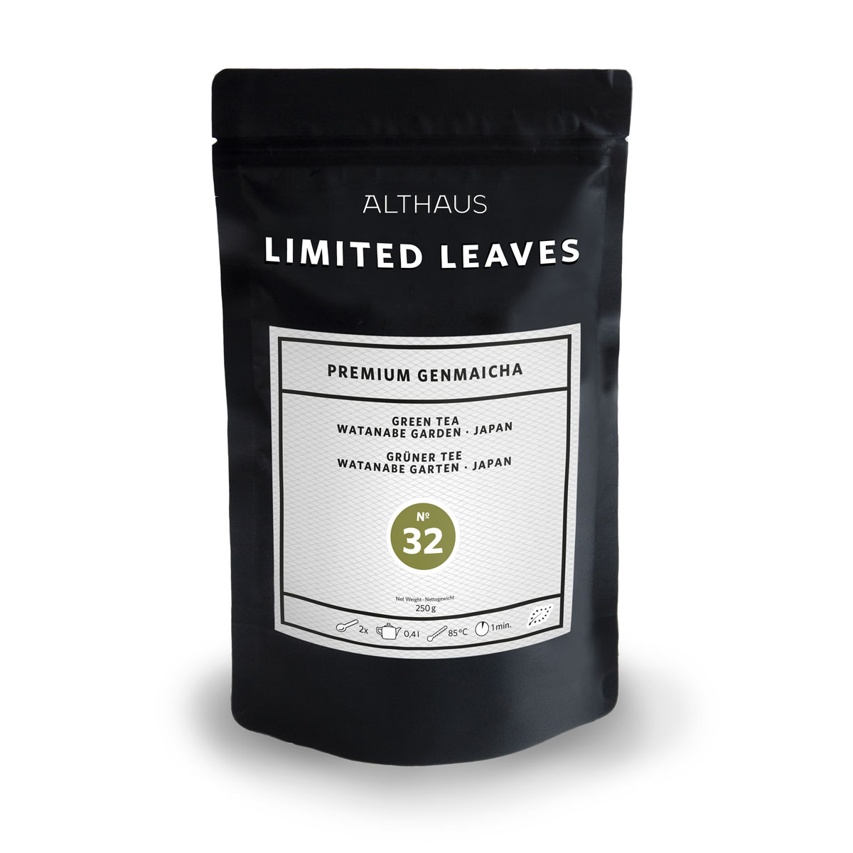 Limited Leaves, Premium Genmaicha, Organic Green Tea, packaging
