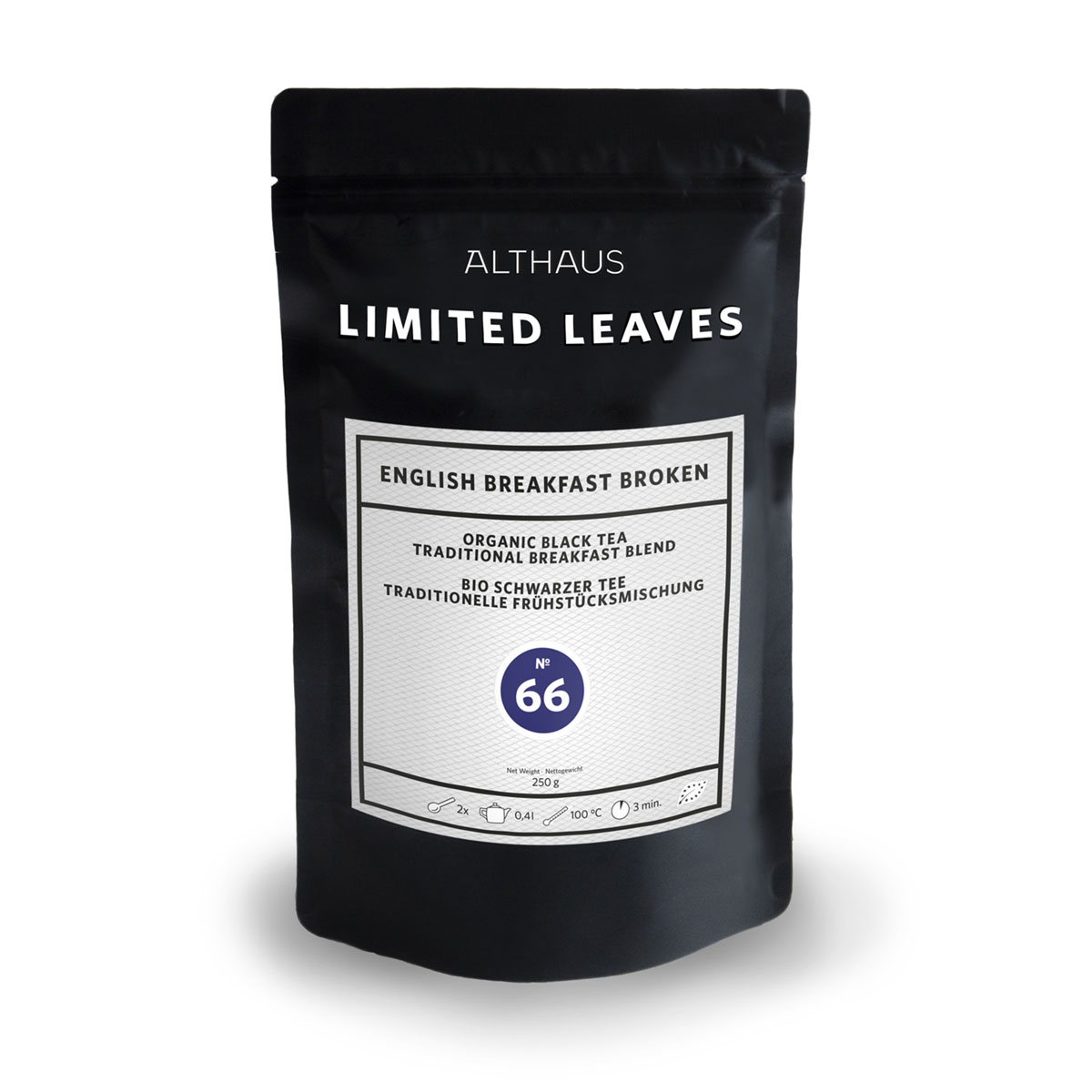 Limited Leaves, English Breakfast Broken, Organic Black Tea, packaging