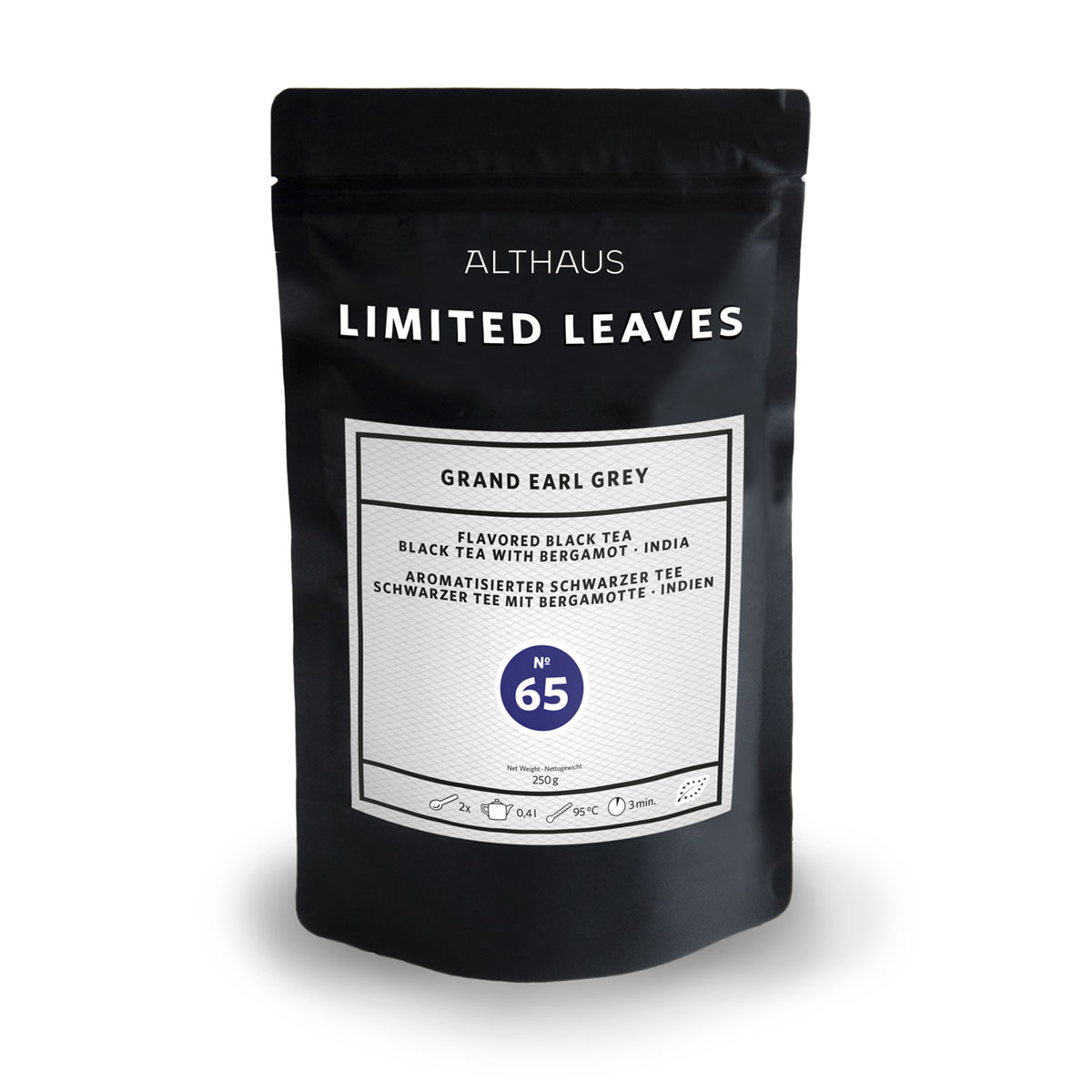 Limited Leaves, Grand Earl Grey, Organic Flavored Black Tea, packaging