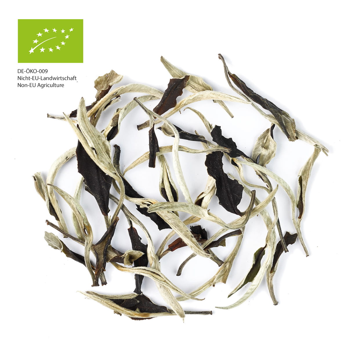 Limited Leaves, Yunnan Moonlight First Grade, Organic White Tea, tea leaves