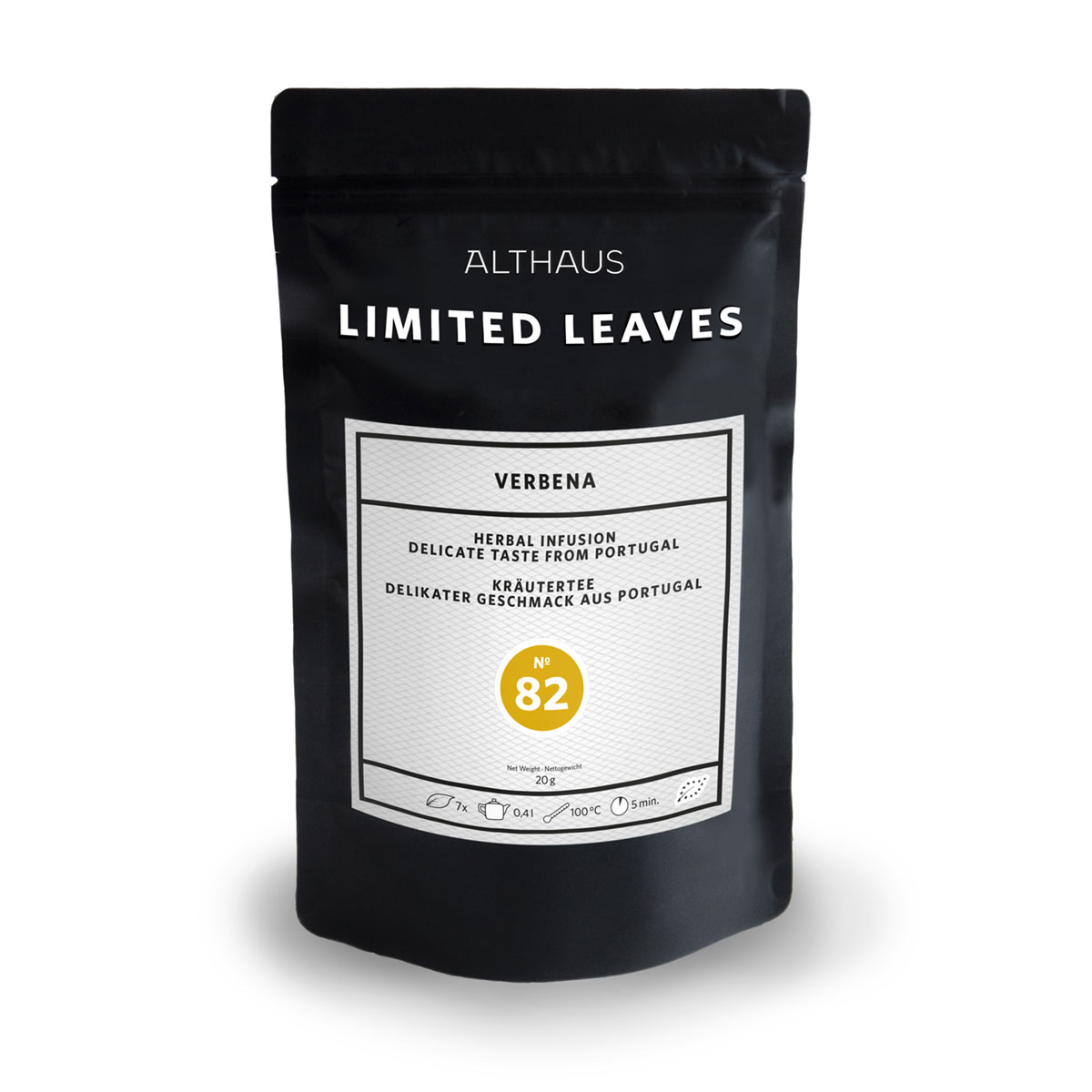 Limited Leaves, Verbena, Organic Herbal Infusion, packaging