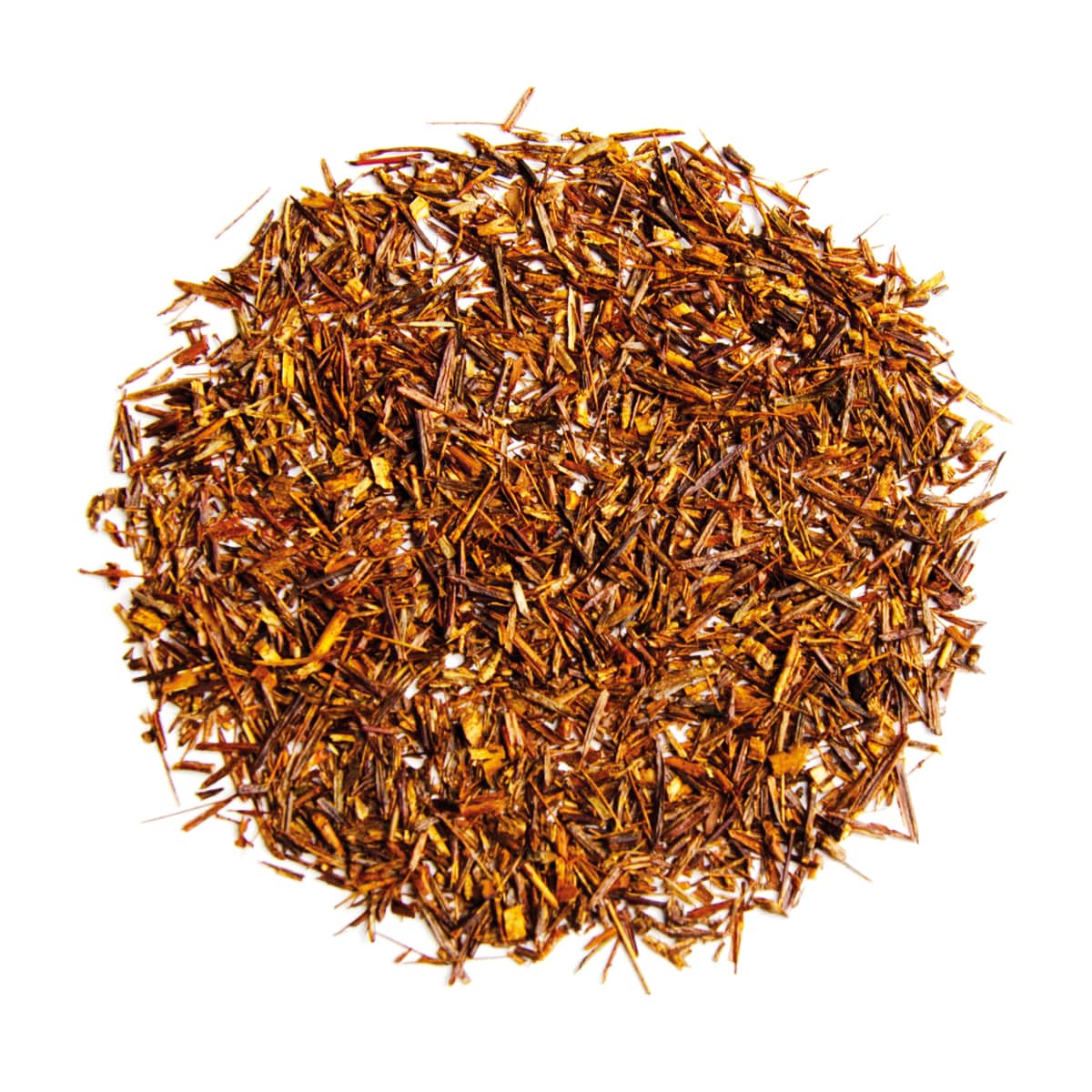 Rooibos Vanilla Toffee - Lose Rooibosteemischung im Kreis angeordnet